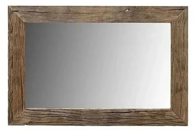 Product photograph of Railway Sleeper Wall Mirror Rectangular 120cm Made From Reclaimed Wood from Choice Furniture Superstore