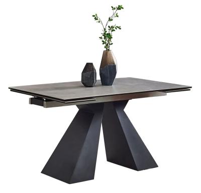 Product photograph of Cassino Grey Ceramic 4 Seater Extending Dining Table from Choice Furniture Superstore
