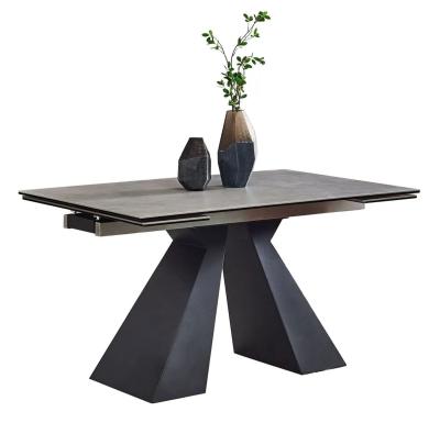 Product photograph of Cassino Grey Ceramic Extending Dining Table from Choice Furniture Superstore