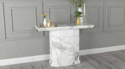 Product photograph of Naples White Marble Console Table from Choice Furniture Superstore