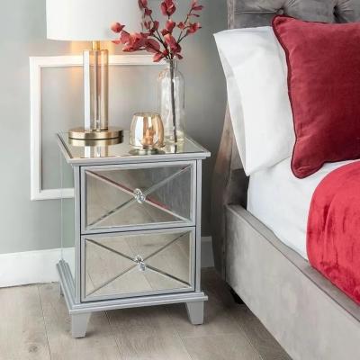 Mayfair Mirrored 2 Drawer Bedside Cabinet