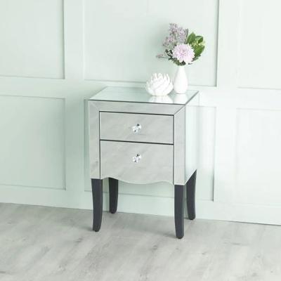 Product photograph of Venetian Mirrored 2 Drawer Bedside Table from Choice Furniture Superstore