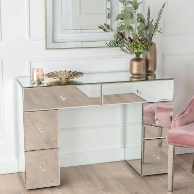 Chelsea Mirrored Kneehole Dressing Table - 6 Drawers