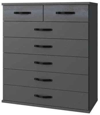 Product photograph of In Stock Duo2 Graphite 5 2 Chest Of Drawers from Choice Furniture Superstore
