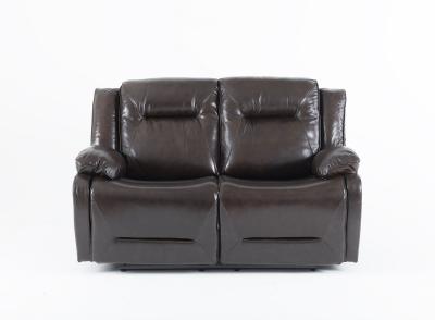 Athena Dark Brown Leather Recliner 2 Seater Sofa