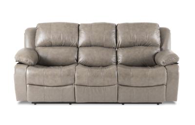 Product photograph of London Taupe Leather Recliner 3 Seater Sofa from Choice Furniture Superstore
