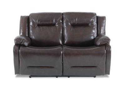 Product photograph of Athena Dark Brown Leather Recliner 2 Seater Sofa from Choice Furniture Superstore