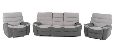 Product photograph of Lisbon Grey Fabric Recliner 3 1 1 Seater Sofa Suite from Choice Furniture Superstore