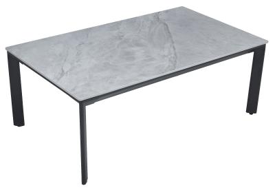 Glade Grey Ceramic Top And Black Coffee Table