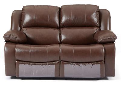 Product photograph of London Brown Leather 2 Seater Recliner Sofa from Choice Furniture Superstore