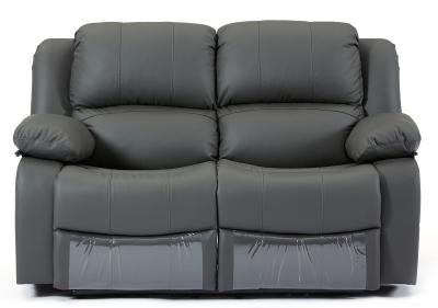 Berlin Grey Leather Recliner 2 Seater Sofa