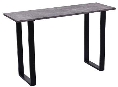 Ezra Concrete Top Industrial Console Table With Black U Legs