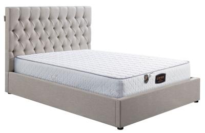 Sandra Oatmeal Fabric Ottoman Storage Bed