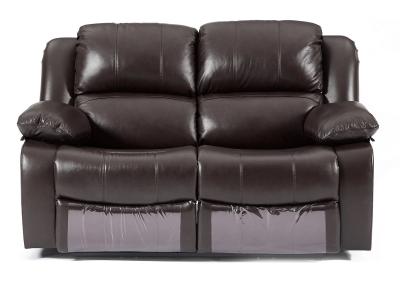 London Burgundy Leather 2 Seater Sofa