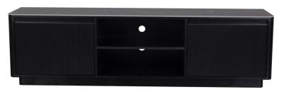 Morgan Black Ceramic Fluted Tv Unit