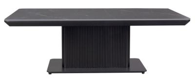 Morgan Black Ceramic Fluted Coffee Table