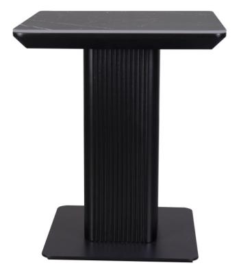 Morgan Black Ceramic Fluted Lamp Table