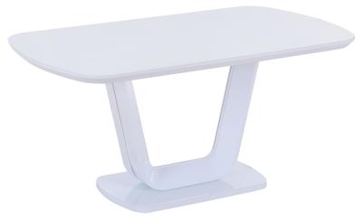 Arco White Gloss 6 Seater Dining Table With Glass Top