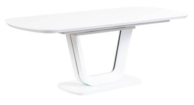 Arco White Gloss Extending Dining Table With Glass Top 160cm 200cm