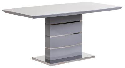 Rimini 6 Seater Grey Gloss Dining Table