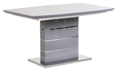 Rimini Grey Gloss Extending Dining Table 140cm 180cm