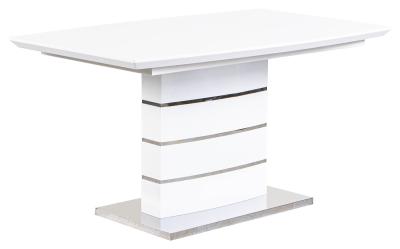 Rimini White Gloss Extending Dining Table 140cm 180cm