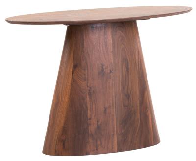 Palma Walnut Oval Console Table