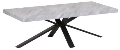 Product photograph of Bronx Grey Concrete Effect Coffee Table With Black Spider Legs from Choice Furniture Superstore