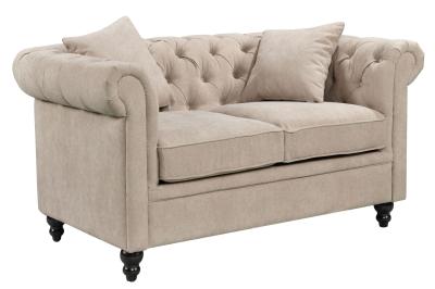 Product photograph of Chesterfield Beige Fabric 2 Seater Sofa from Choice Furniture Superstore