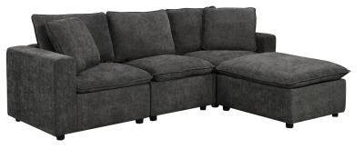 Moda Dark Grey Fabric Corner Sofa