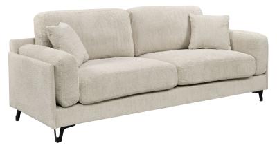 Carson Beige Fabric 3 Seater Sofa