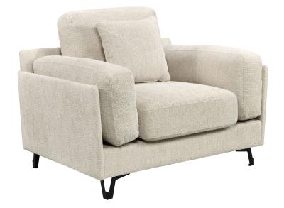 Carson Beige Fabric Armchair