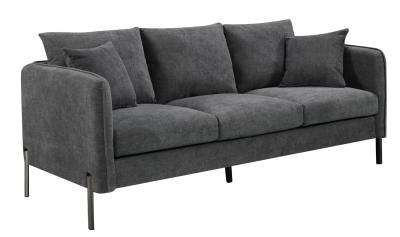 Belgrave Dark Grey Fabric 3 Seater Sofa