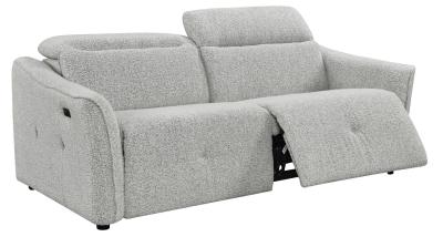 Inca Grey Fabric 3 Seater Recliner Sofa