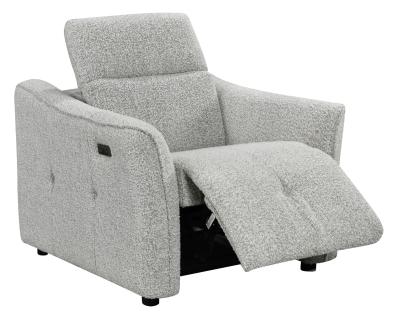 Inca Grey Fabric Recliner Armchair