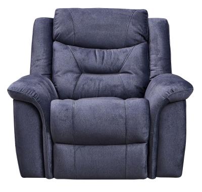 Dudley Silvano Blue Fabric Recliner Armchair