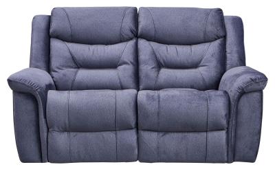 Dudley Silvano Blue Fabric 2 Seater Recliner Sofa