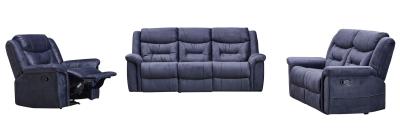 Dudley Silvano Blue Fabric 321 Seater Recliner Sofa