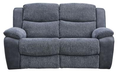 Legend Grey Fabric 2 Seater Recliner Sofa