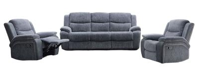 Legend Grey Fabric 311 Seater Recliner Sofa