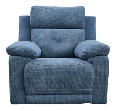 Augusta Ancona Blue Fabric Electric Recliner Armchair