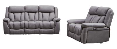 Product photograph of Dylan Grey Fabric 3 2 Seater Electric Recliner Sofa Suite from Choice Furniture Superstore