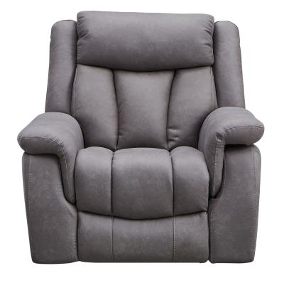 Dylan Grey Leather Look Fabric Electric Recliner Armchair