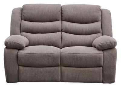 Sorrento Brown Fabric 2 Seater Recliner Sofa