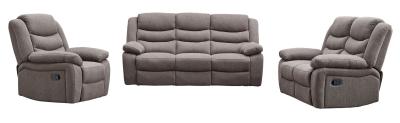 Sorrento Brown Fabric 321 Seater Recliner Sofa