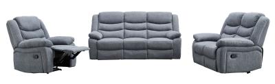 Sorrento Grey Fabric 321 Seater Recliner Sofa