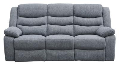 Sorrento Grey Fabric 3 Seater Recliner Sofa