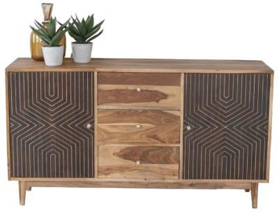 Clearance Luxuria Sheesham Wood Medium 140cm Sideboard 2 Doors