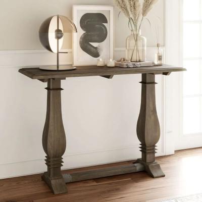 Clearance Maida Rustic Mango Wood Pedestal Console Table