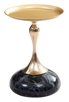 Product photograph of Dumbbells Gold Round Wine Table With Black Base from Choice Furniture Superstore